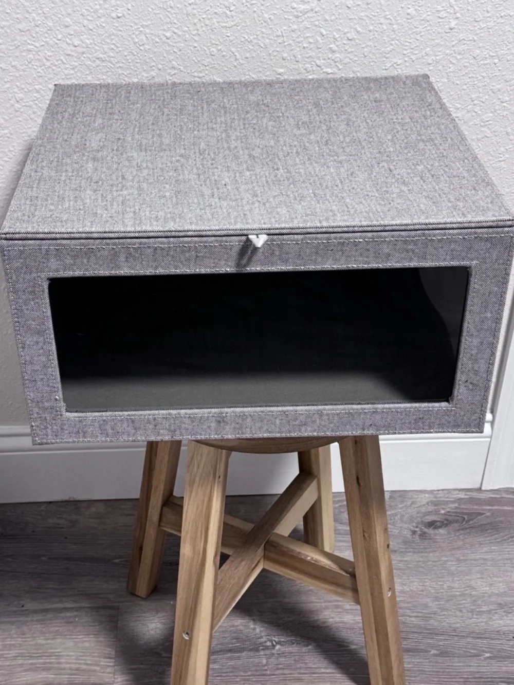 Cambridge Drop-Front Sweater Box in Grey - The Container Store EUC